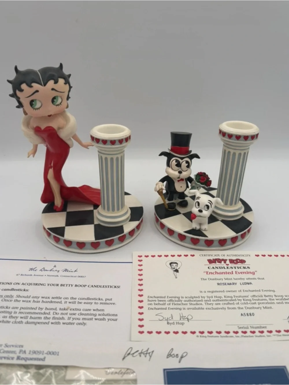 Betty Boop Red Dress Candlesticks Set